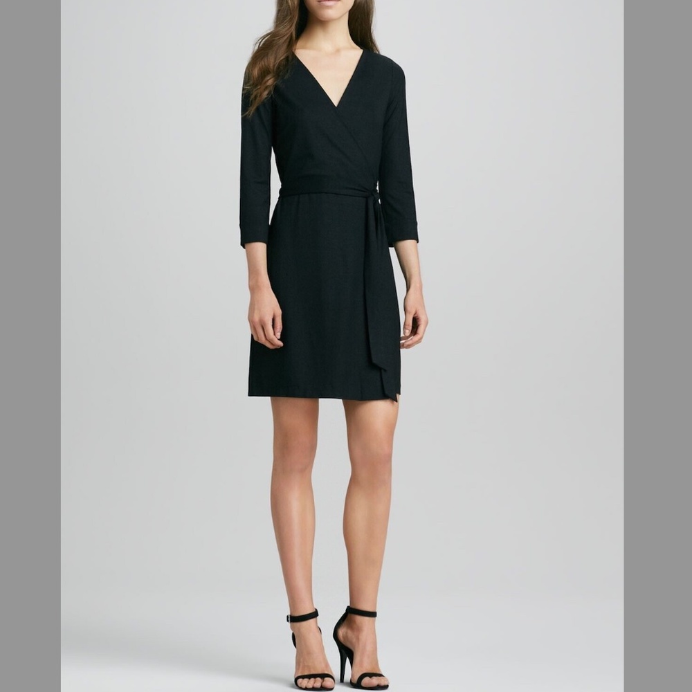 Diane Von Furstenberg Black Wrap Dress